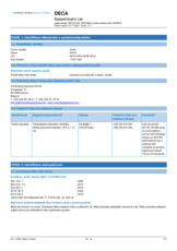 Deca - - Bezpečnostní List